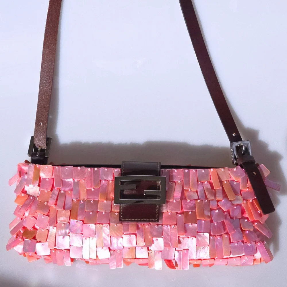Fendi Pink and Brown Shoulder Bag - Picture 3 of 16
